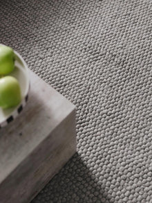 Wool Rug Beads Grey