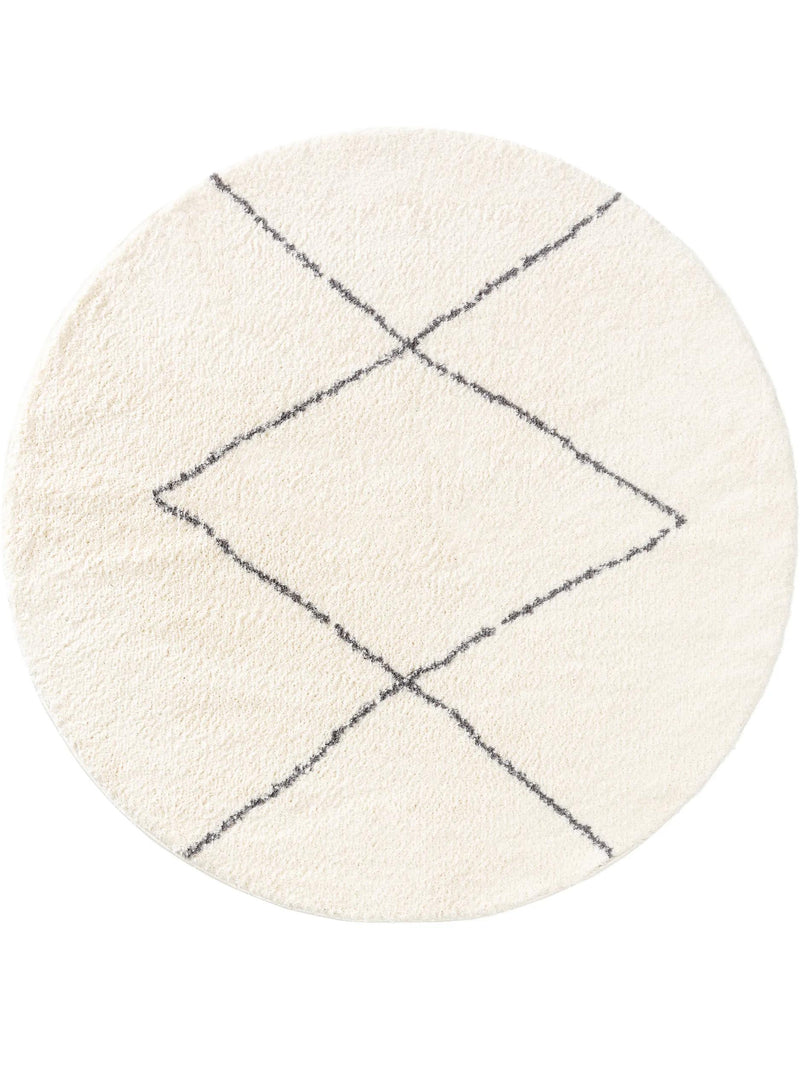 Shaggy Round Rug Benno Cream