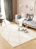 Shaggy rug Benno Cream