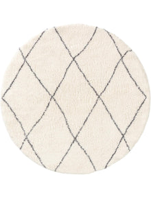 Shaggy Round Rug Benno Cream