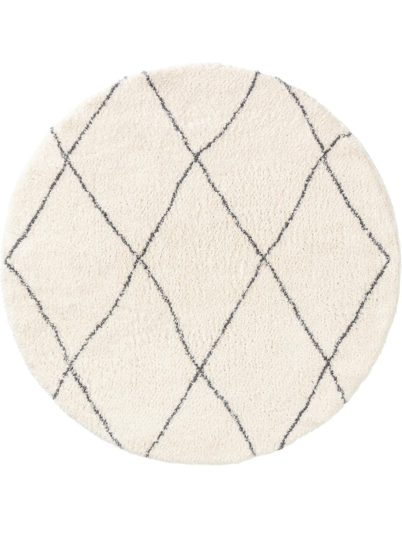 Shaggy Round Rug Benno Cream