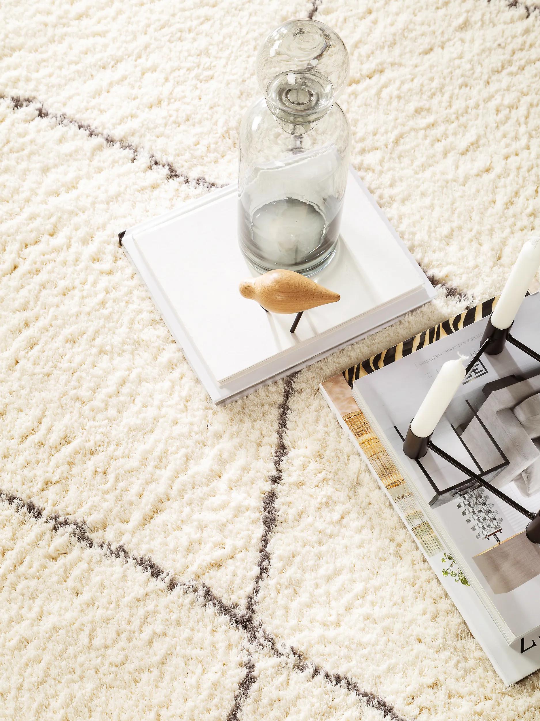 Shaggy rug Benno Cream