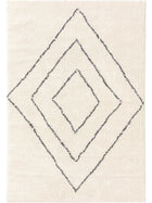 Tapis shaggy Benno crème