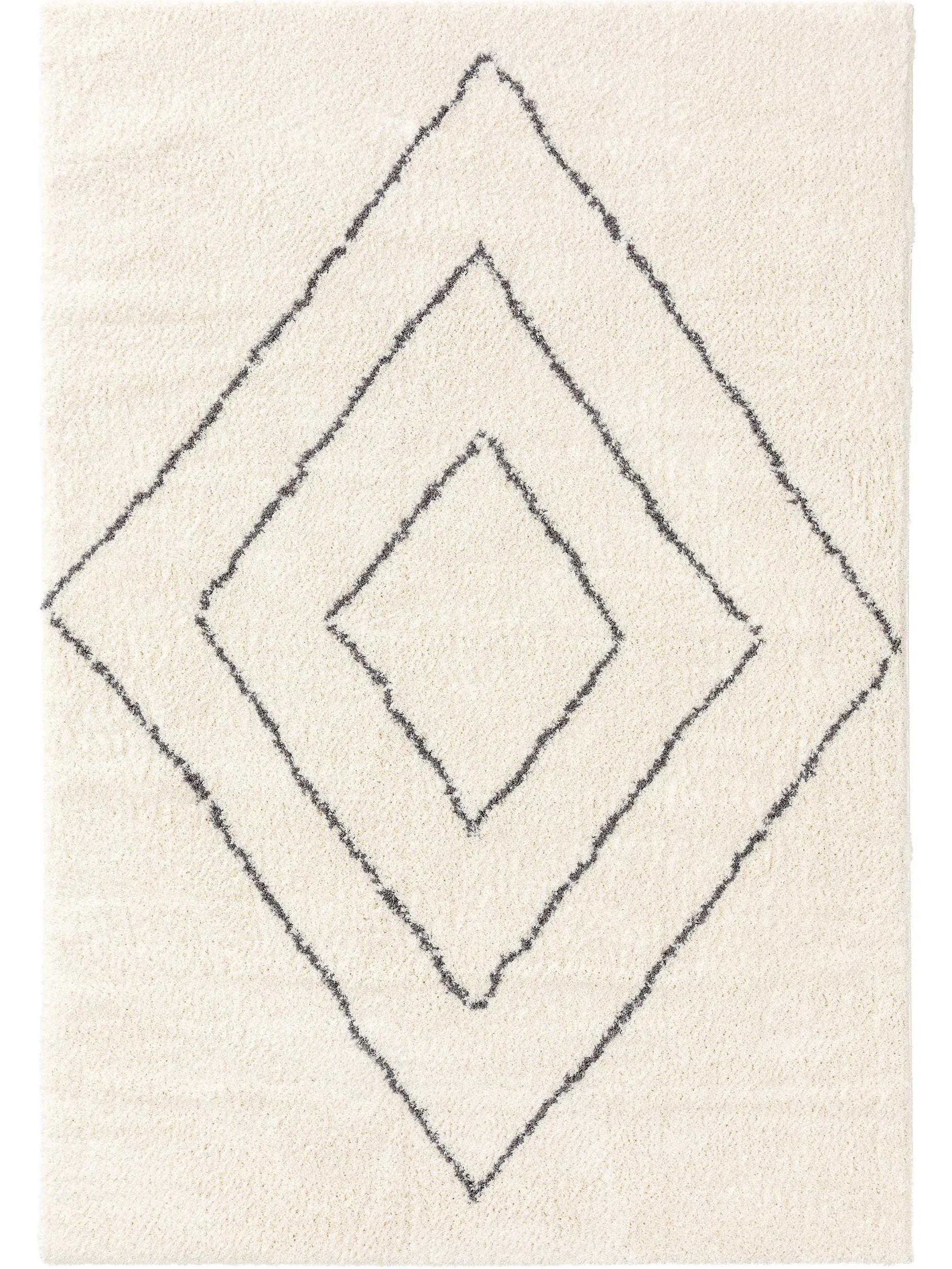 Tapis shaggy Benno crème