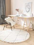 Shaggy Round Rug Benno Cream