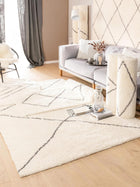 Tapis shaggy Benno crème