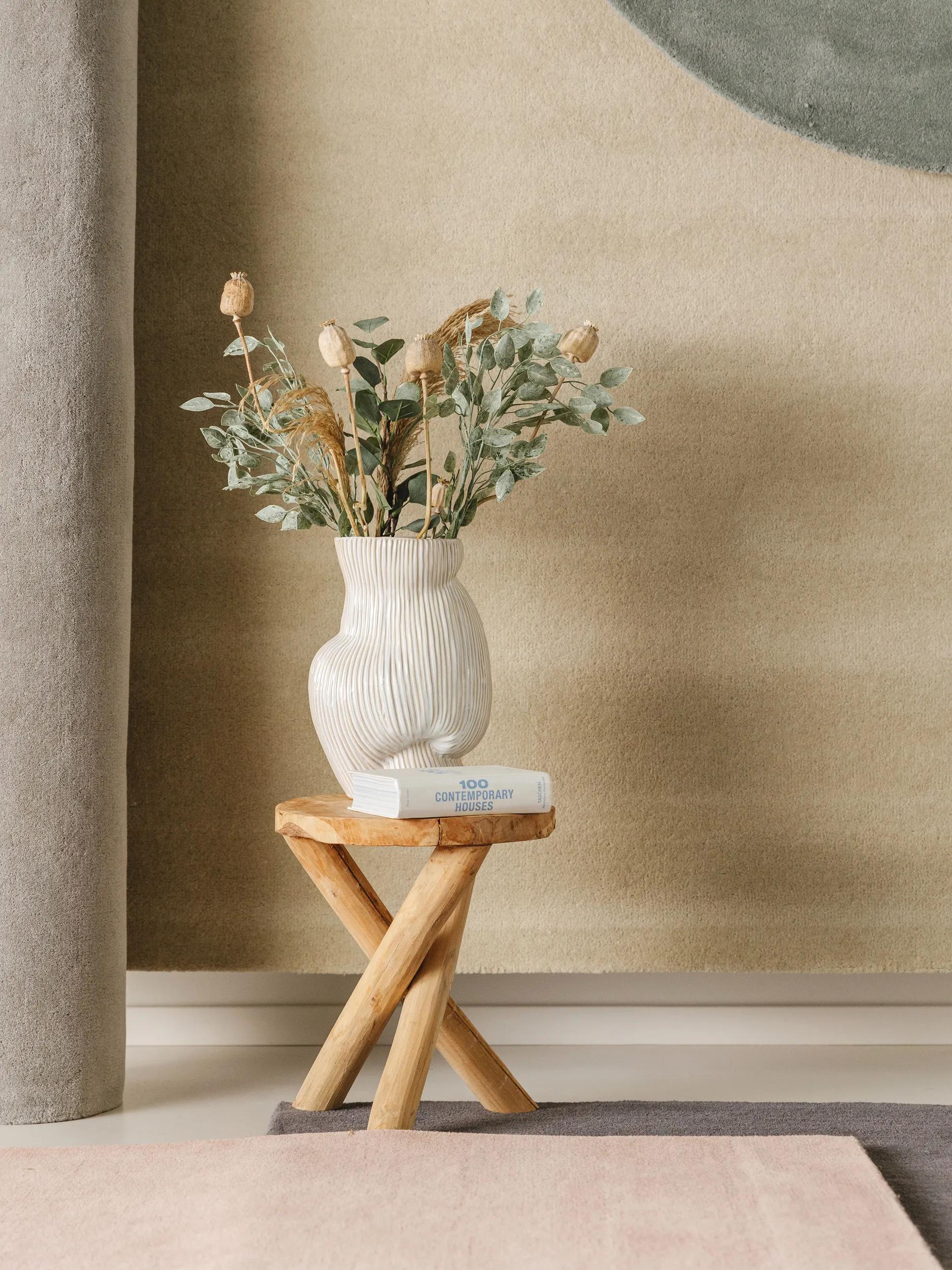 Wool Rug Bent Cream