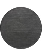 Round Wool Rug Bent Charcoal