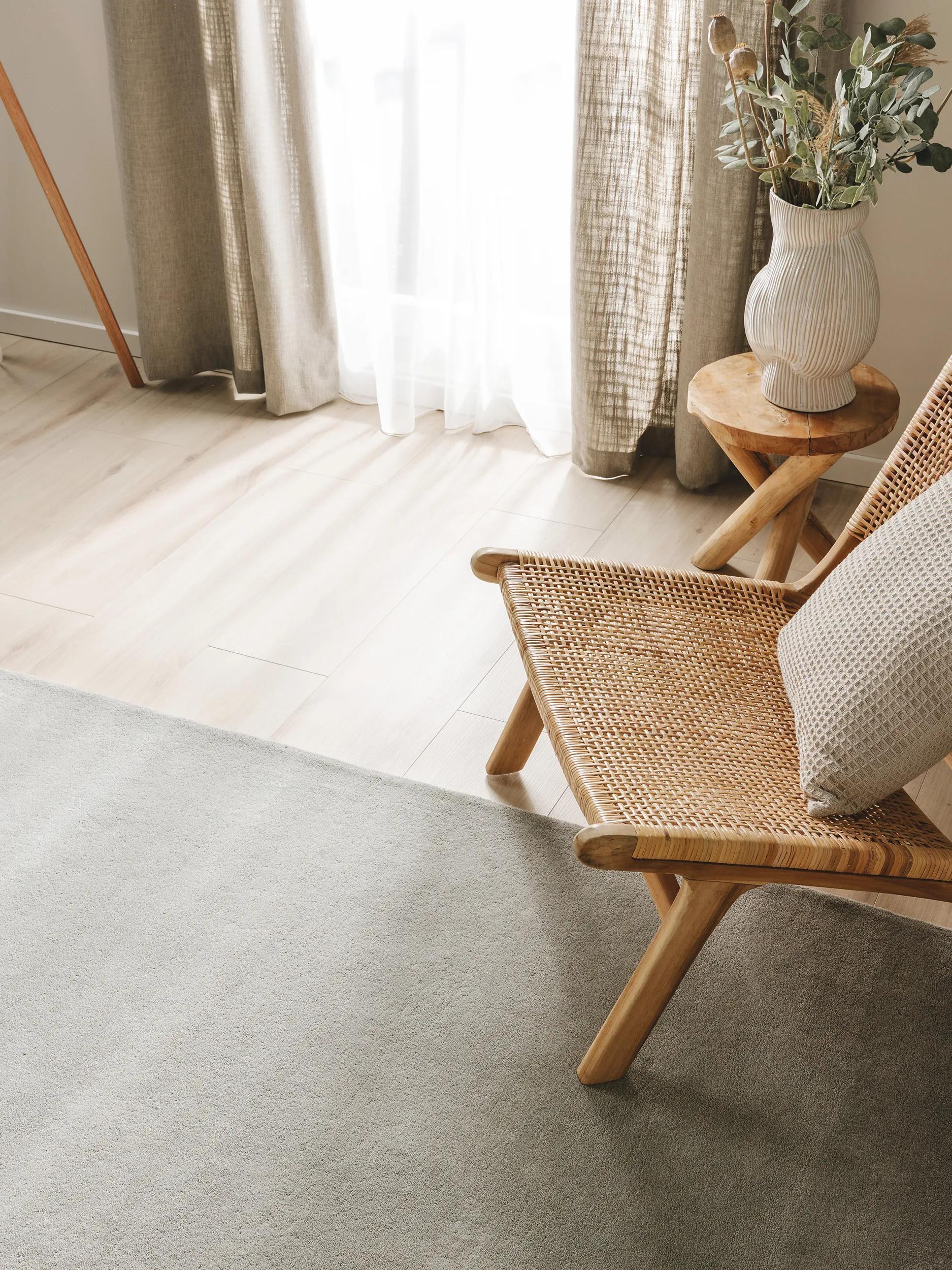 Wool Rug Bent Grey