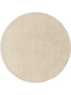 Round Wool Rug Berber Cream