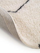 Round Wool Rug Berber Cream