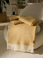 Couverture en laine Bianca jaune