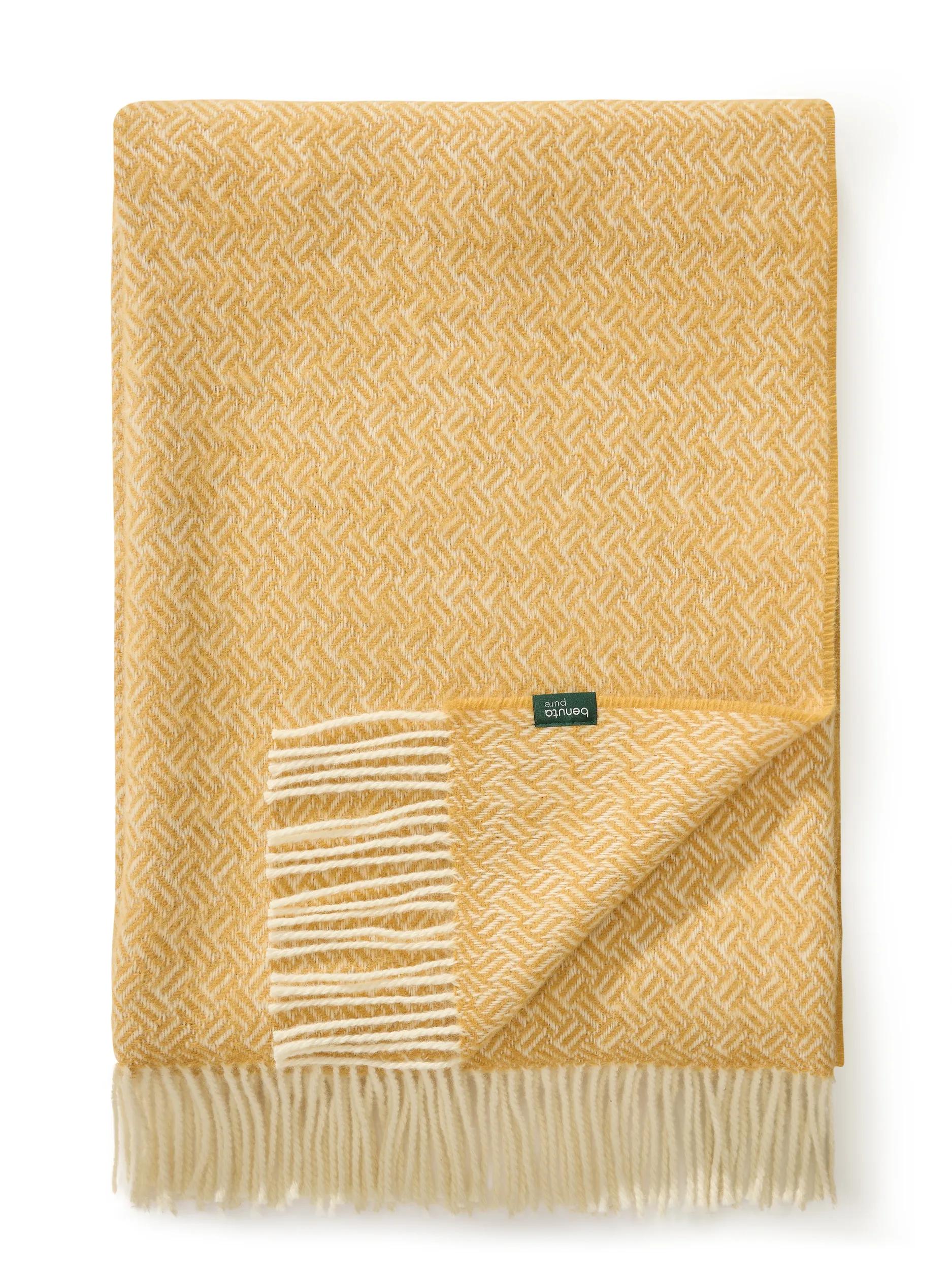 Couverture en laine Bianca jaune