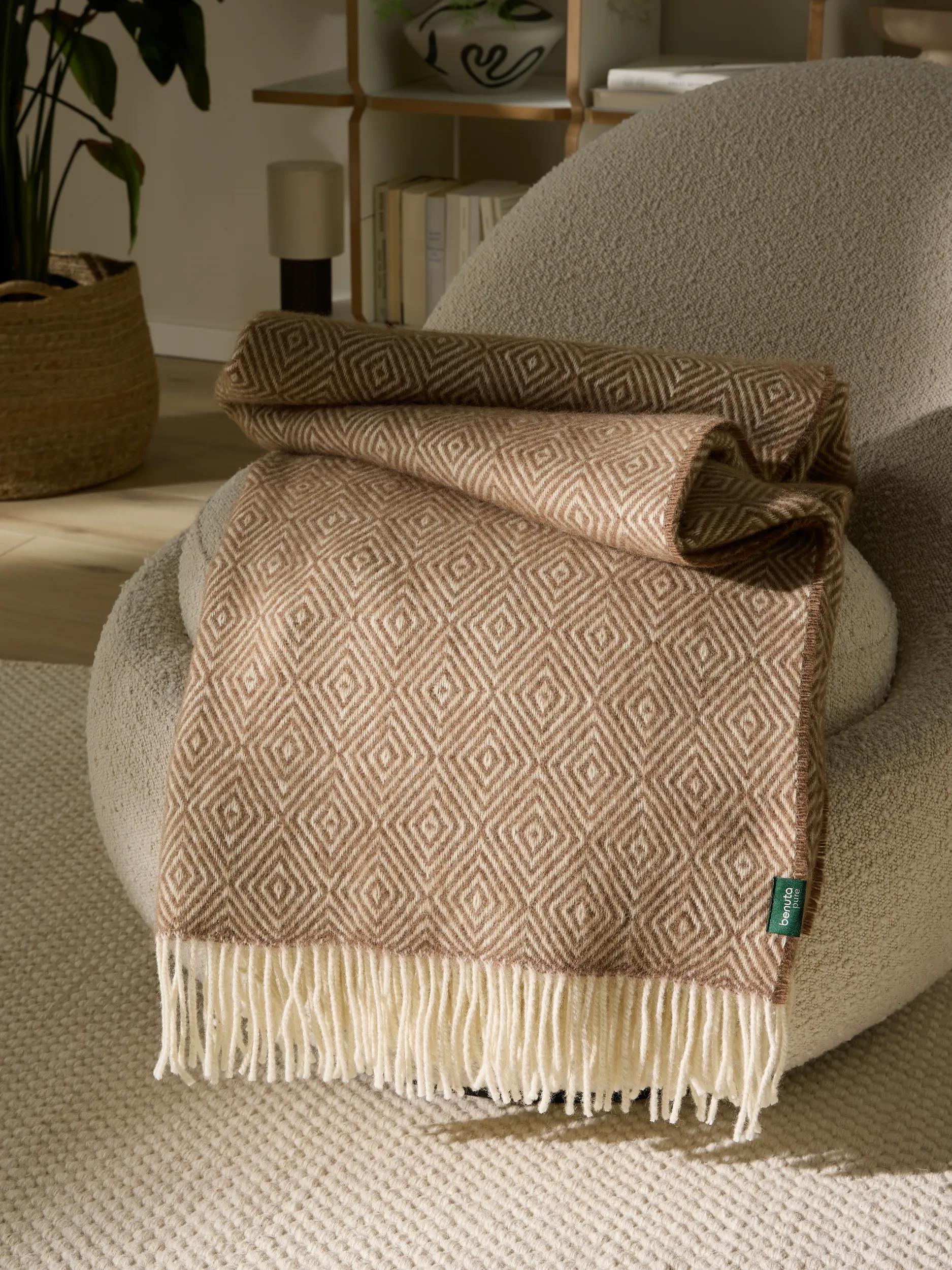 Couverture en laine Bianca Brown