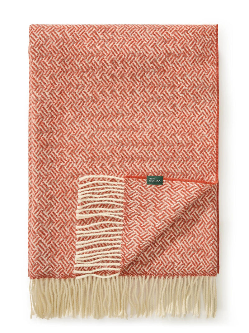 Manta de Lana Bianca Roja