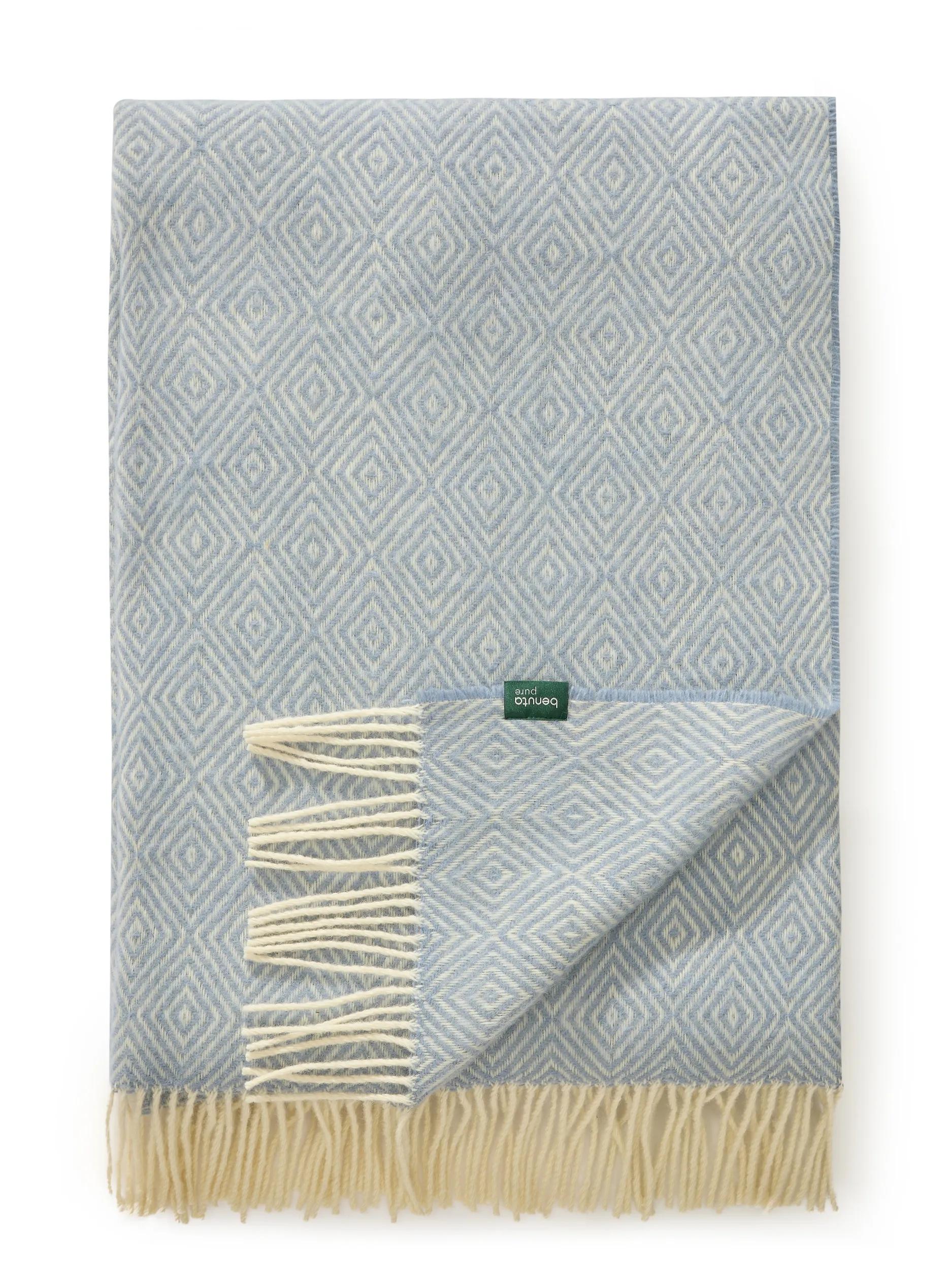 Couverture en laine Bianca bleue