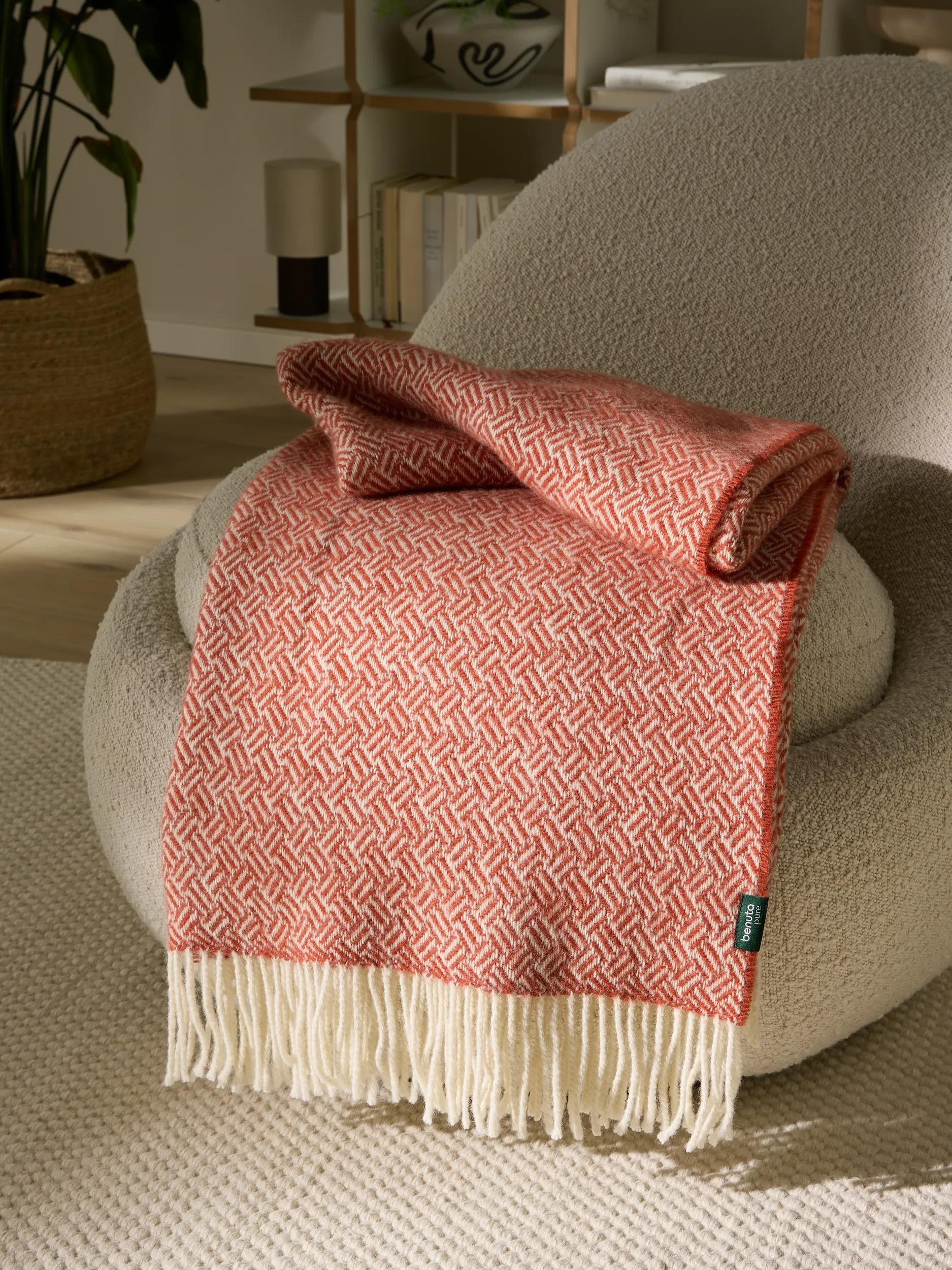 Couverture en laine Bianca rouge