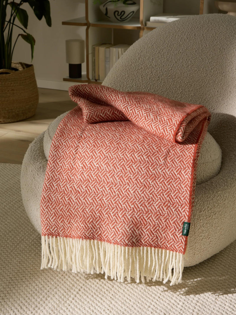 Manta de Lana Bianca Roja