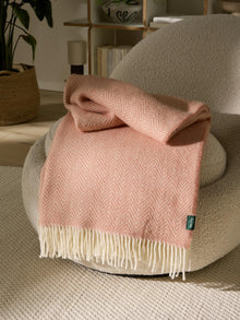 Couverture en laine Bianca Rose