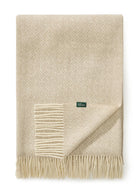 Couverture en laine Bianca beige