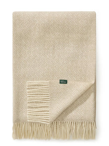 Couverture en laine Bianca beige