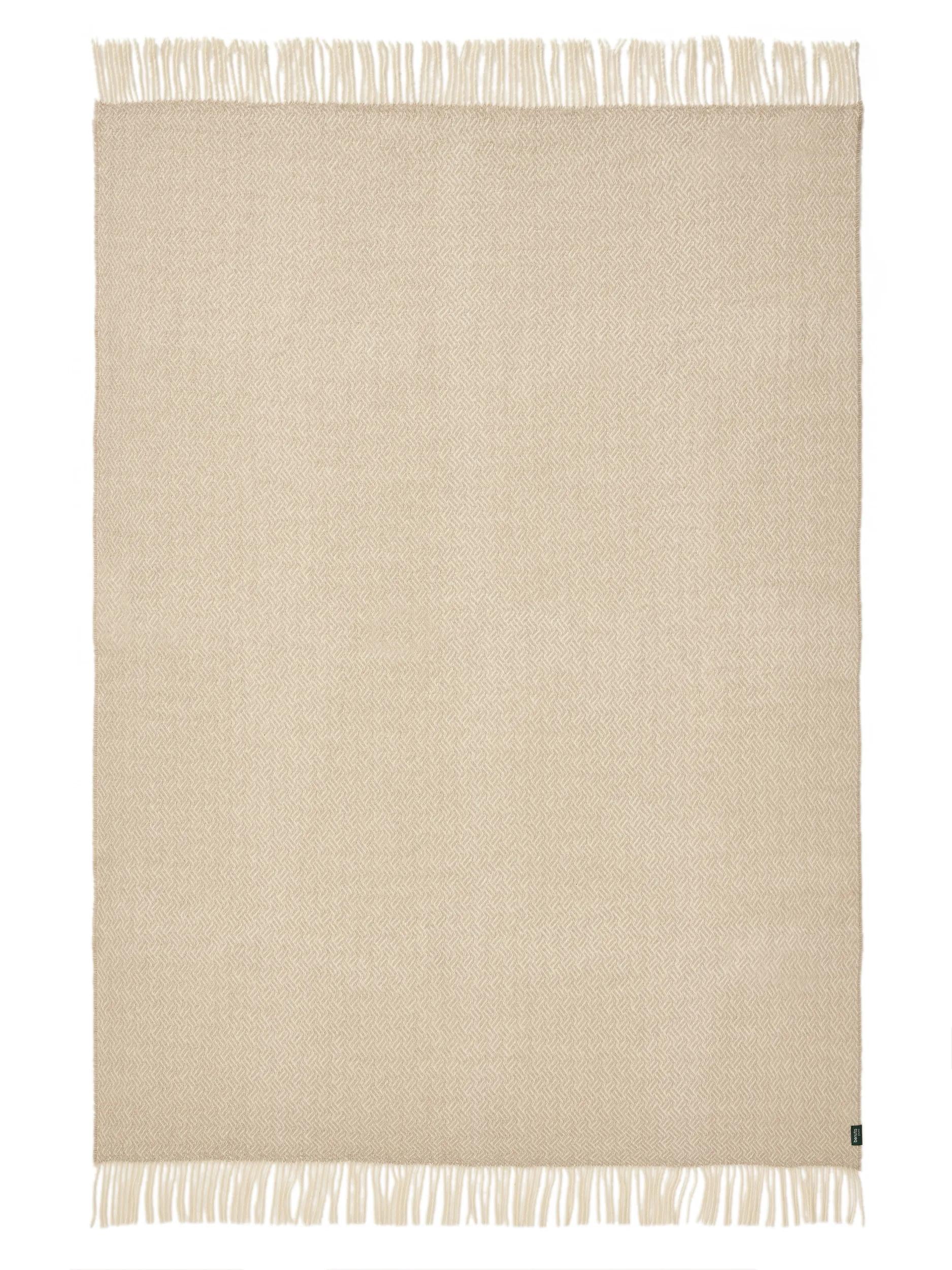 Couverture en laine Bianca beige
