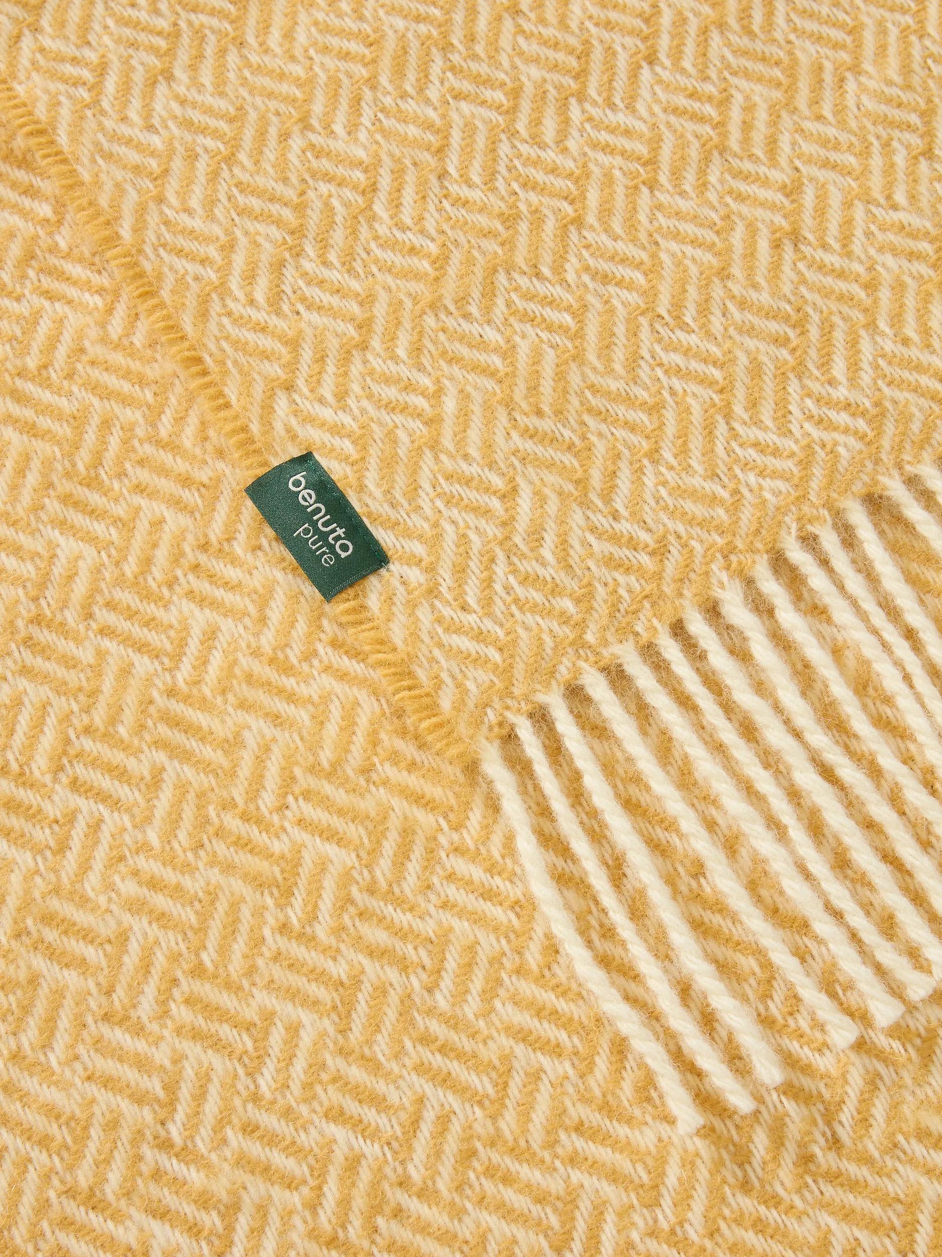 Couverture en laine Bianca jaune
