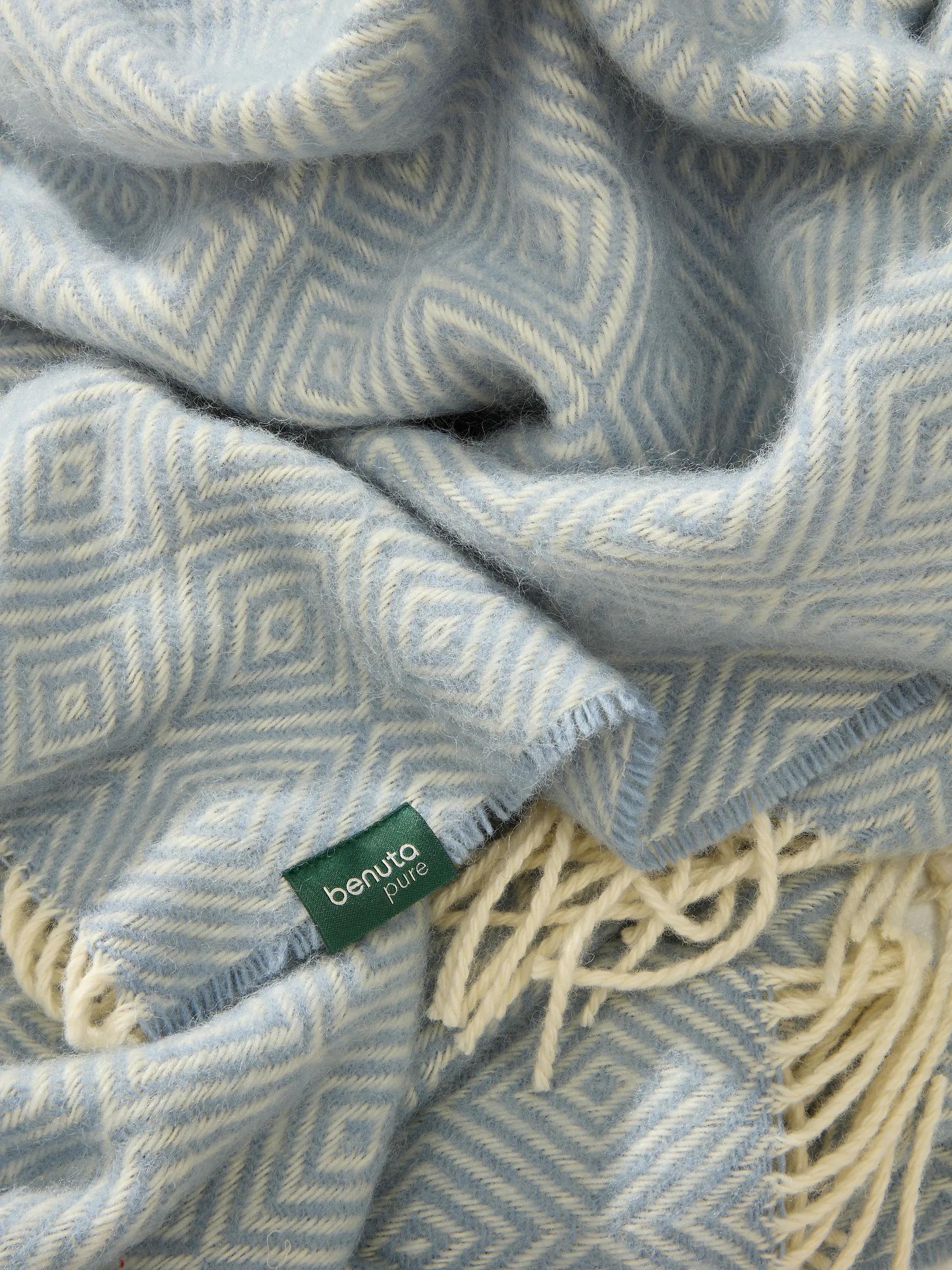 Couverture en laine Bianca bleue