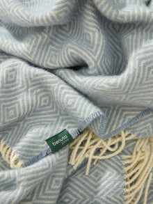Couverture en laine Bianca bleue