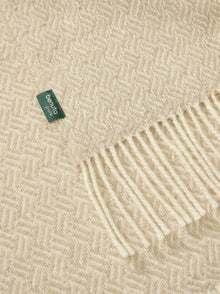 Couverture en laine Bianca beige
