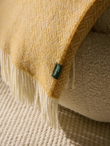 Couverture en laine Bianca jaune