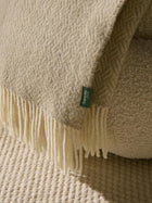 Couverture en laine Bianca beige