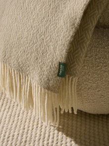 Couverture en laine Bianca beige