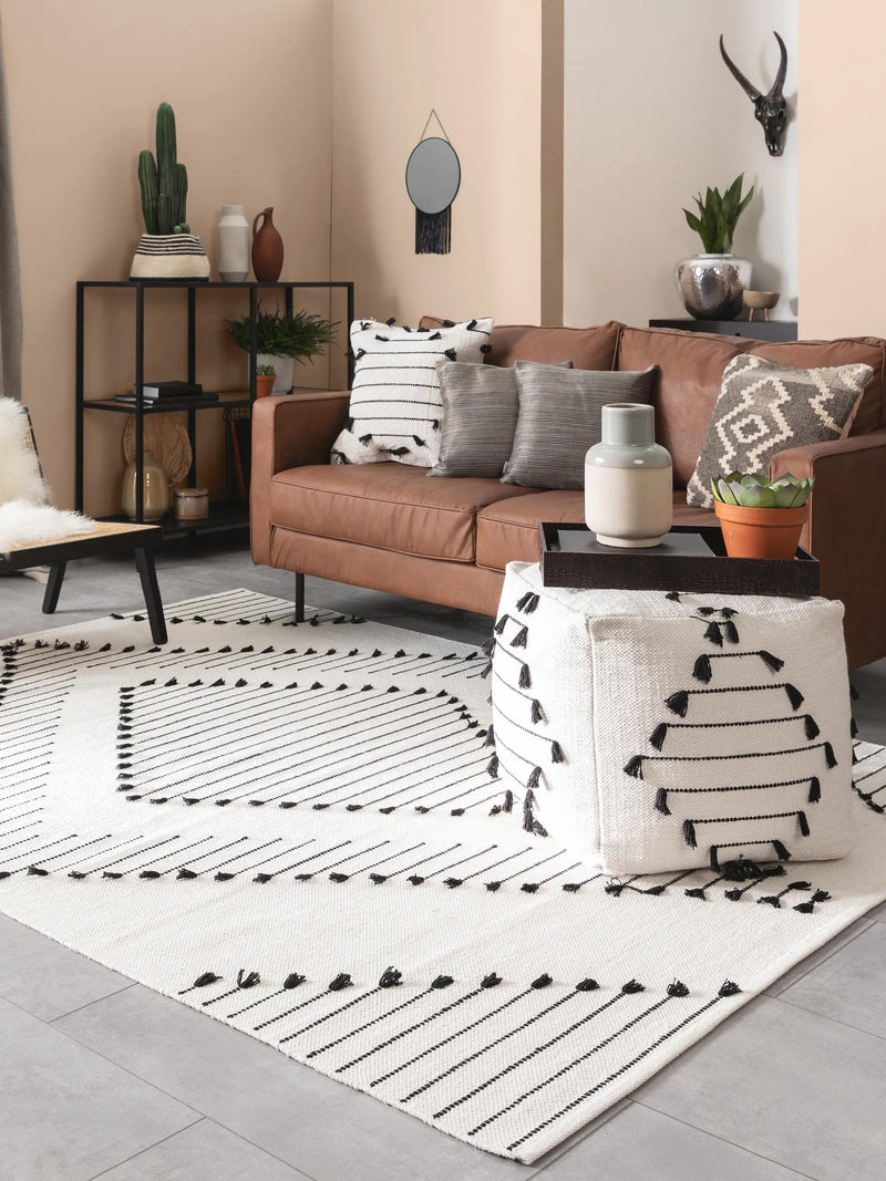 Cotton Rug Bo Ivory