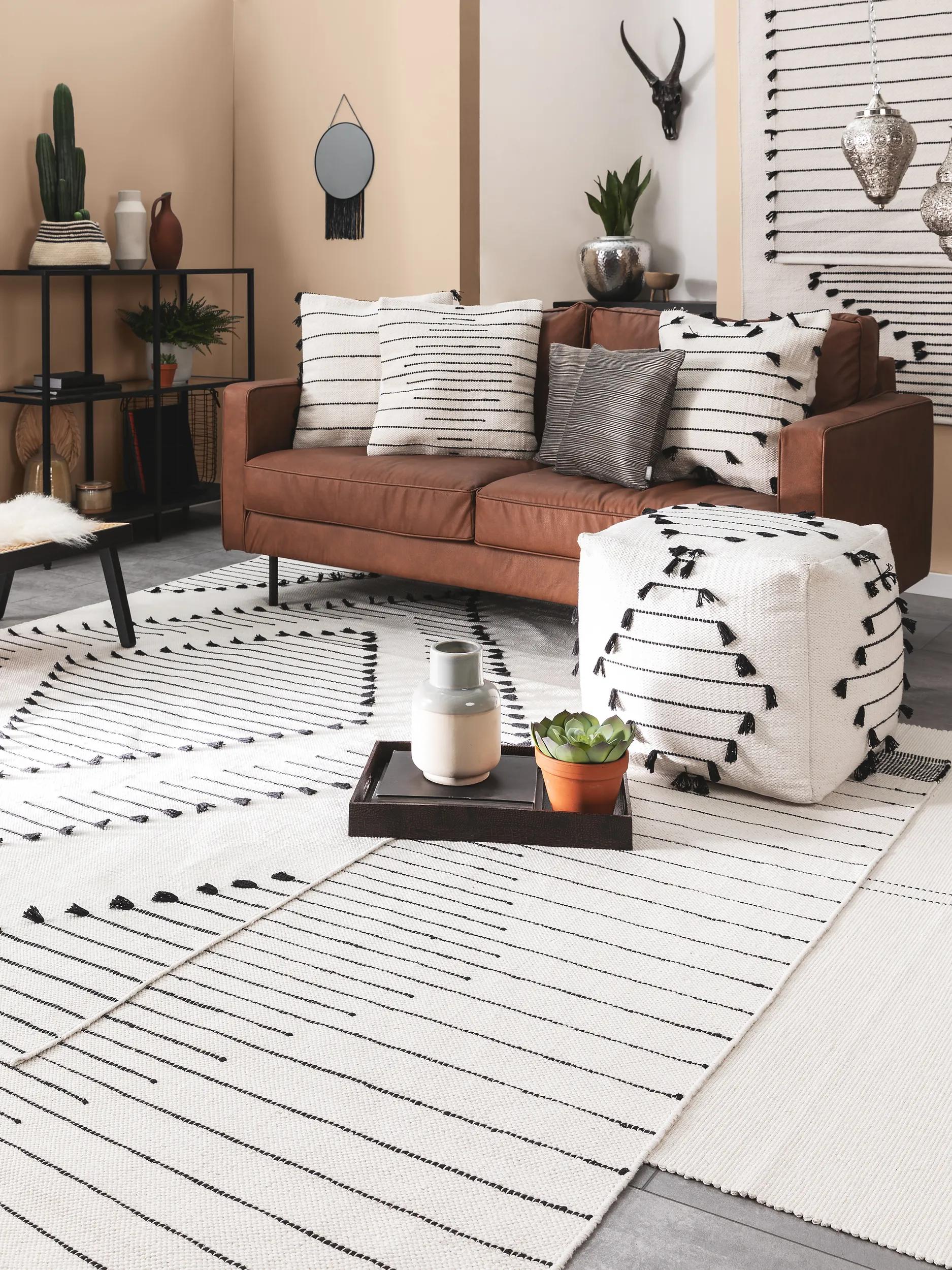 Cotton Rug Bo Ivory