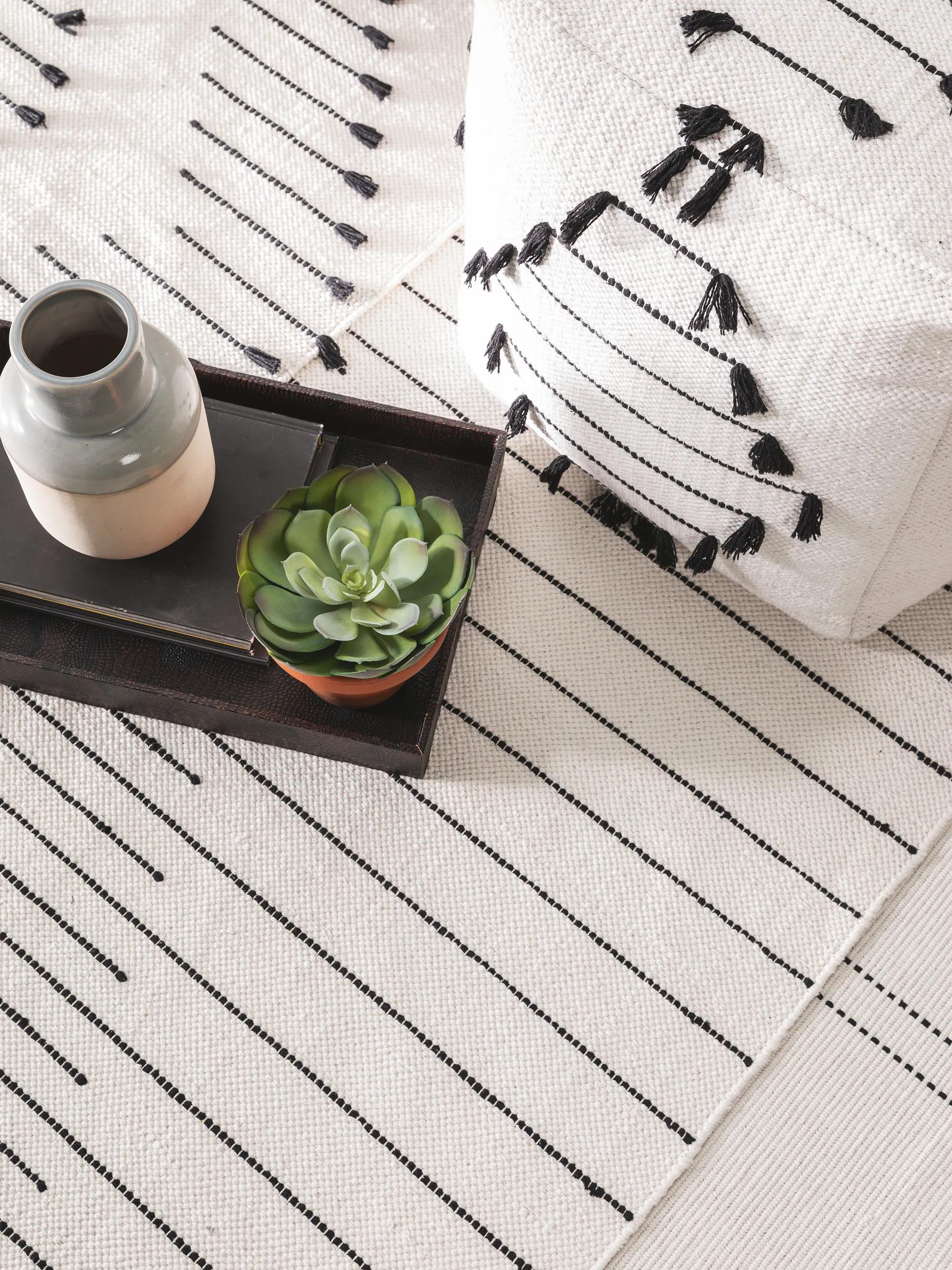 Cotton Rug Bo Ivory