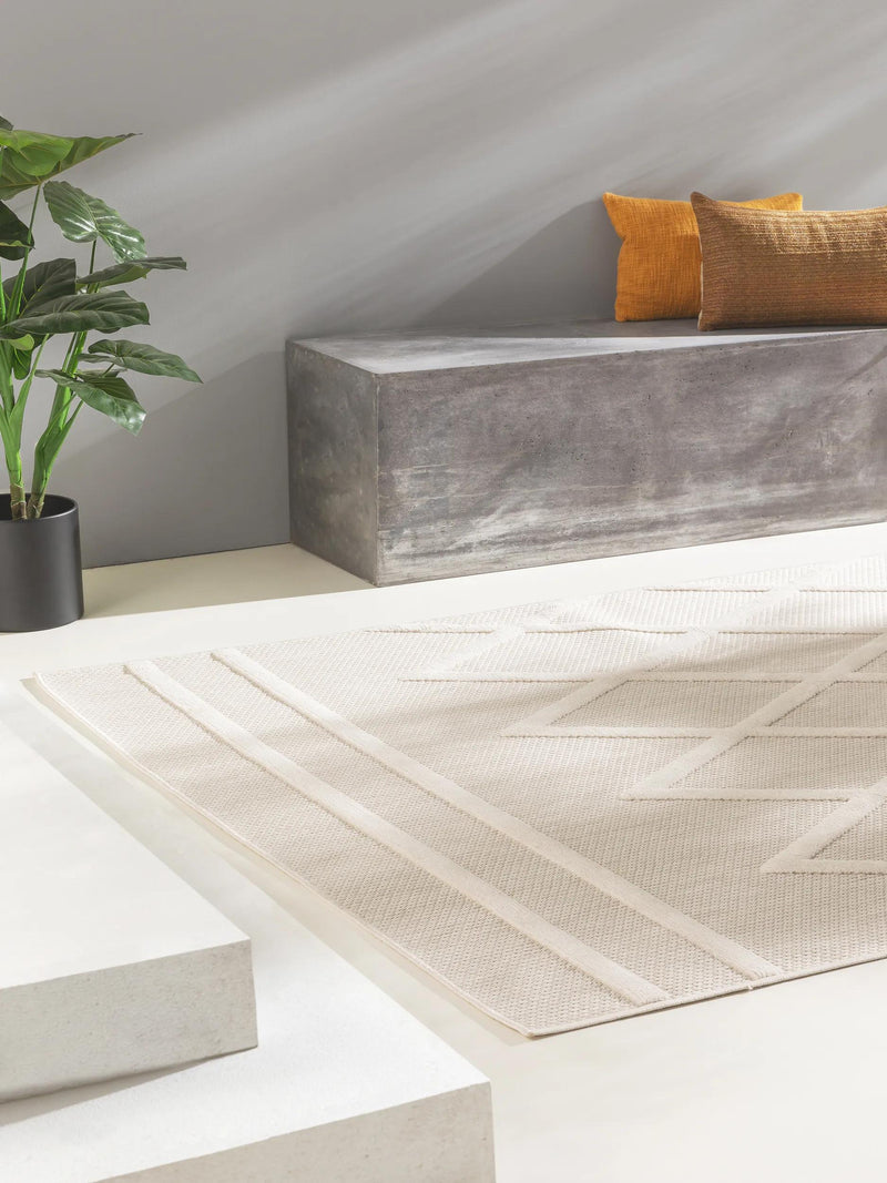Alfombra de interior y exterior Bonte Cream