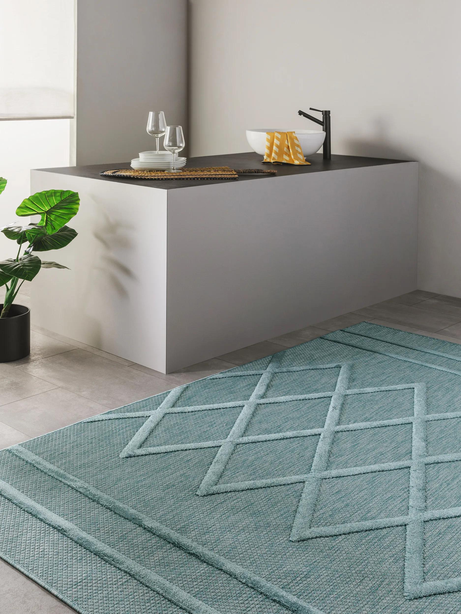 In- & Outdoor Rug Bonte Turquoise