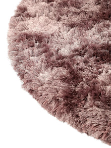 Shaggy Round Rug Bright Purple