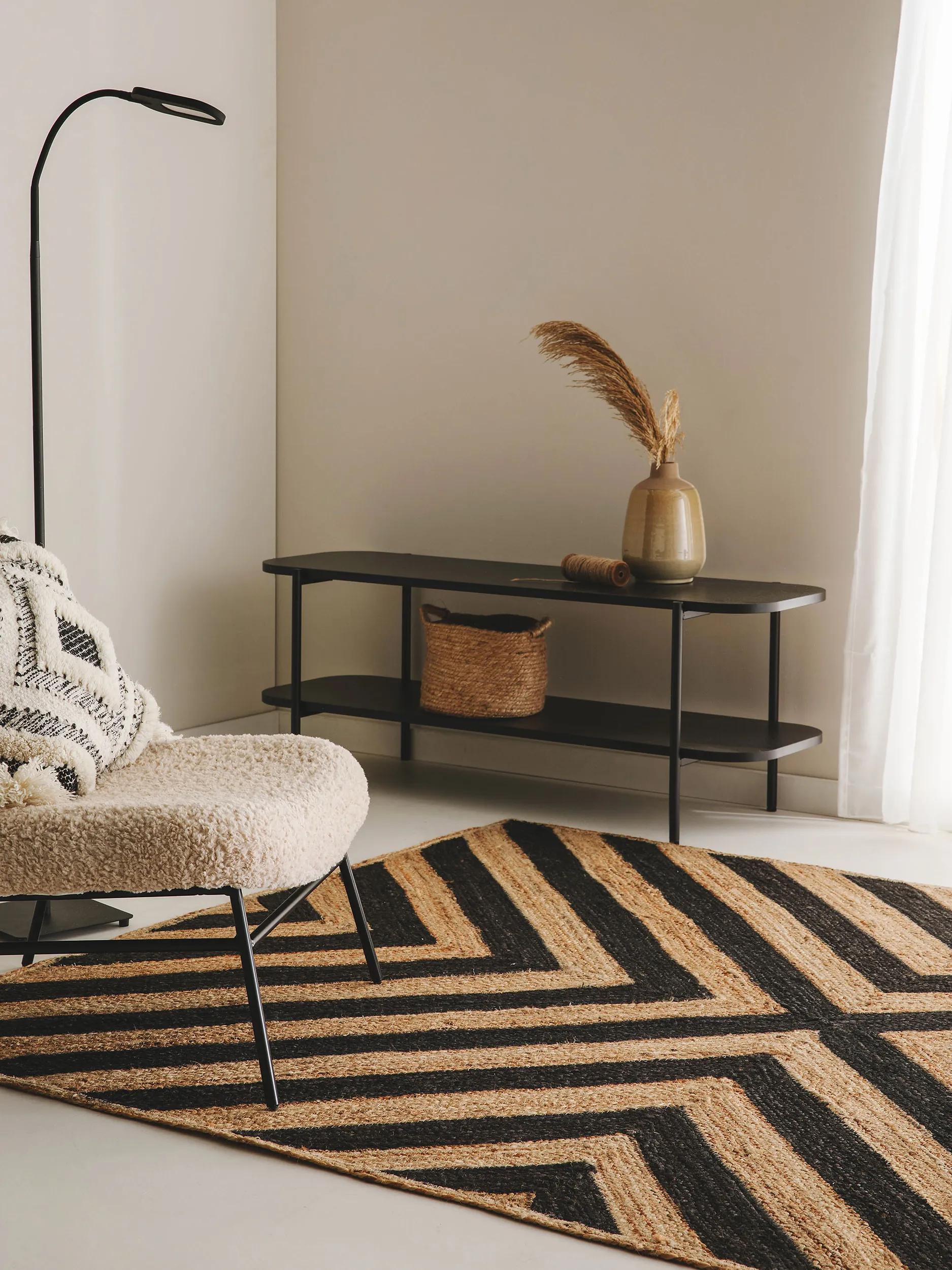 Jute Rug Britt Black