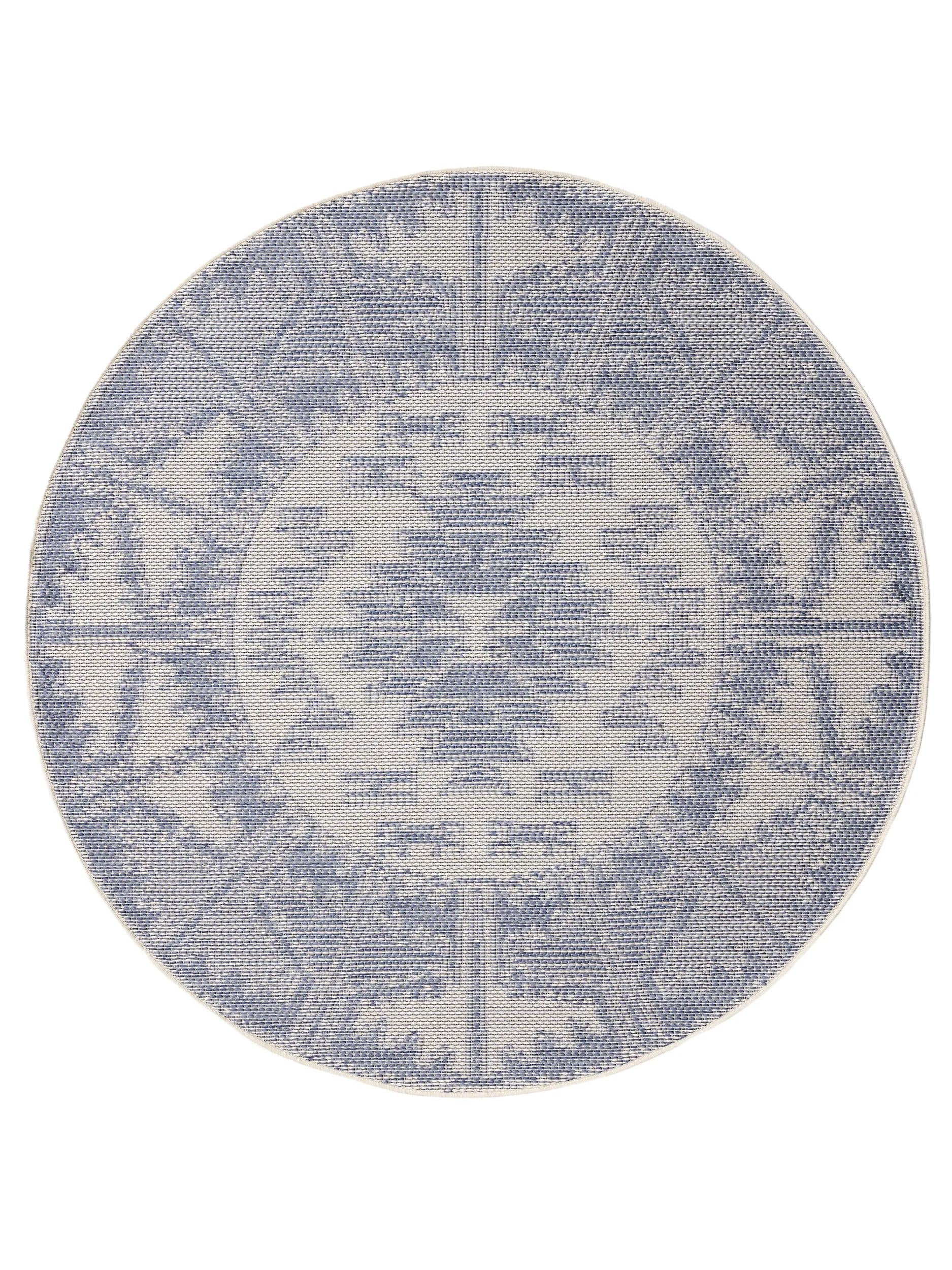 In- & Outdoor Round Rug Bronco Dark Blue