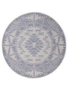 In- & Outdoor Round Rug Bronco Dark Blue