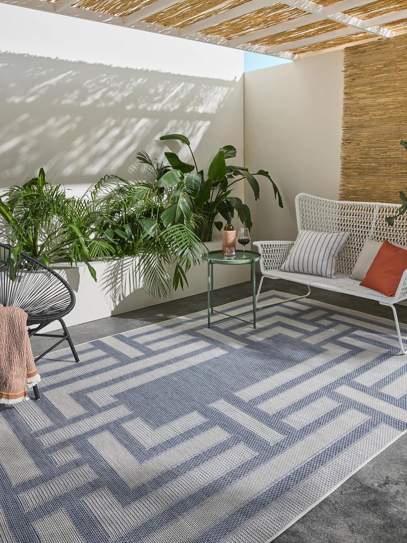 In- & Outdoor Rug Bronco Dark Blue