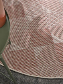 In- & Outdoor Round Rug Bronco Terracotta