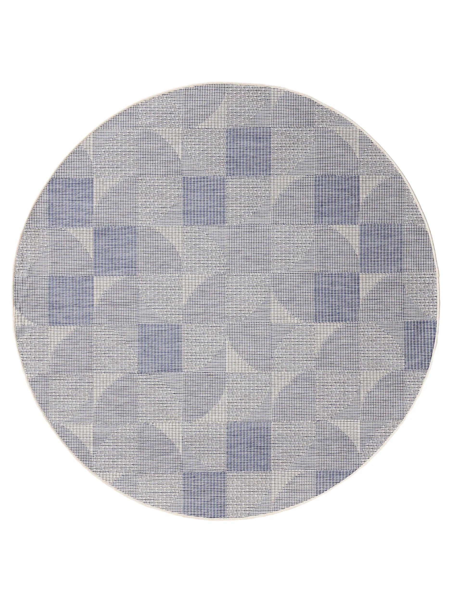 In- & Outdoor Round Rug Bronco Dark Blue