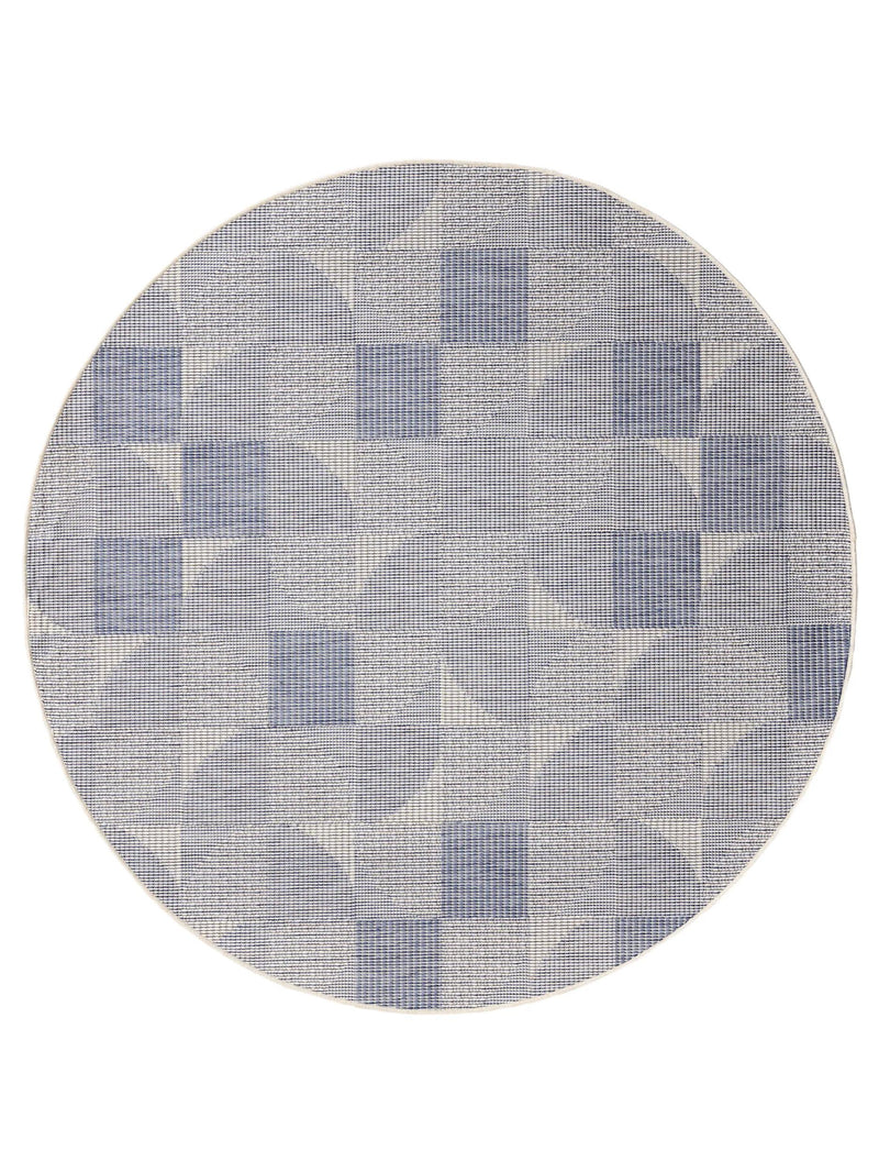 In- & Outdoor Round Rug Bronco Dark Blue