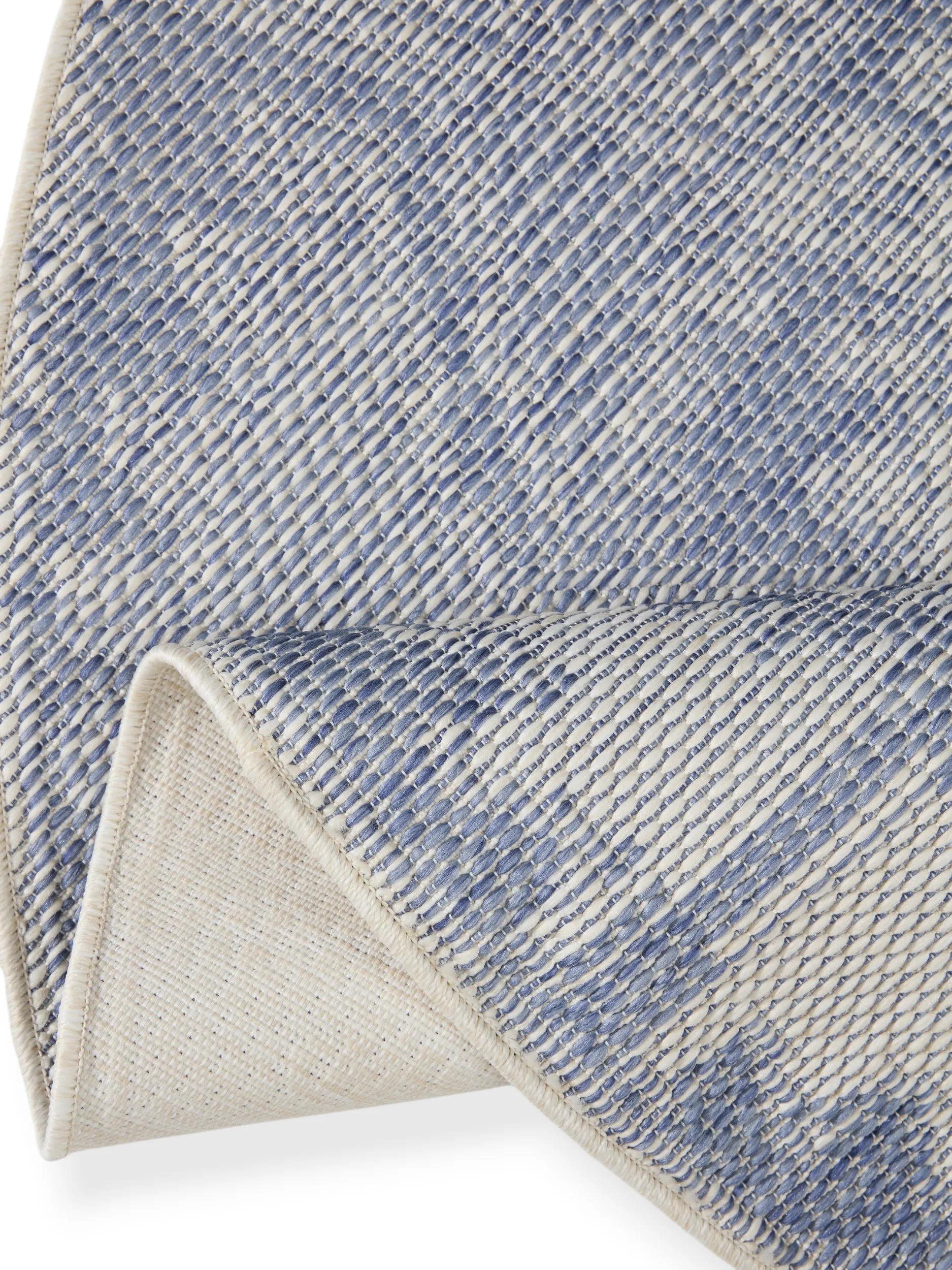 In- & Outdoor Round Rug Bronco Dark Blue