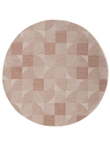 In- & Outdoor Round Rug Bronco Terracotta