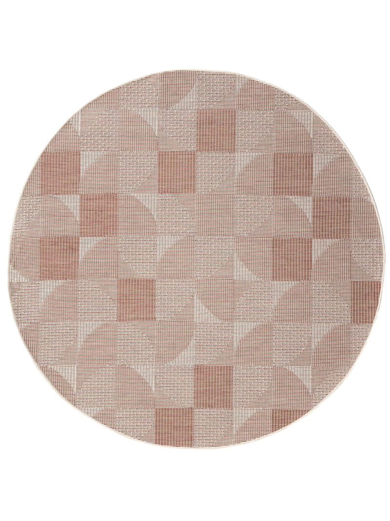In- & Outdoor Round Rug Bronco Terracotta