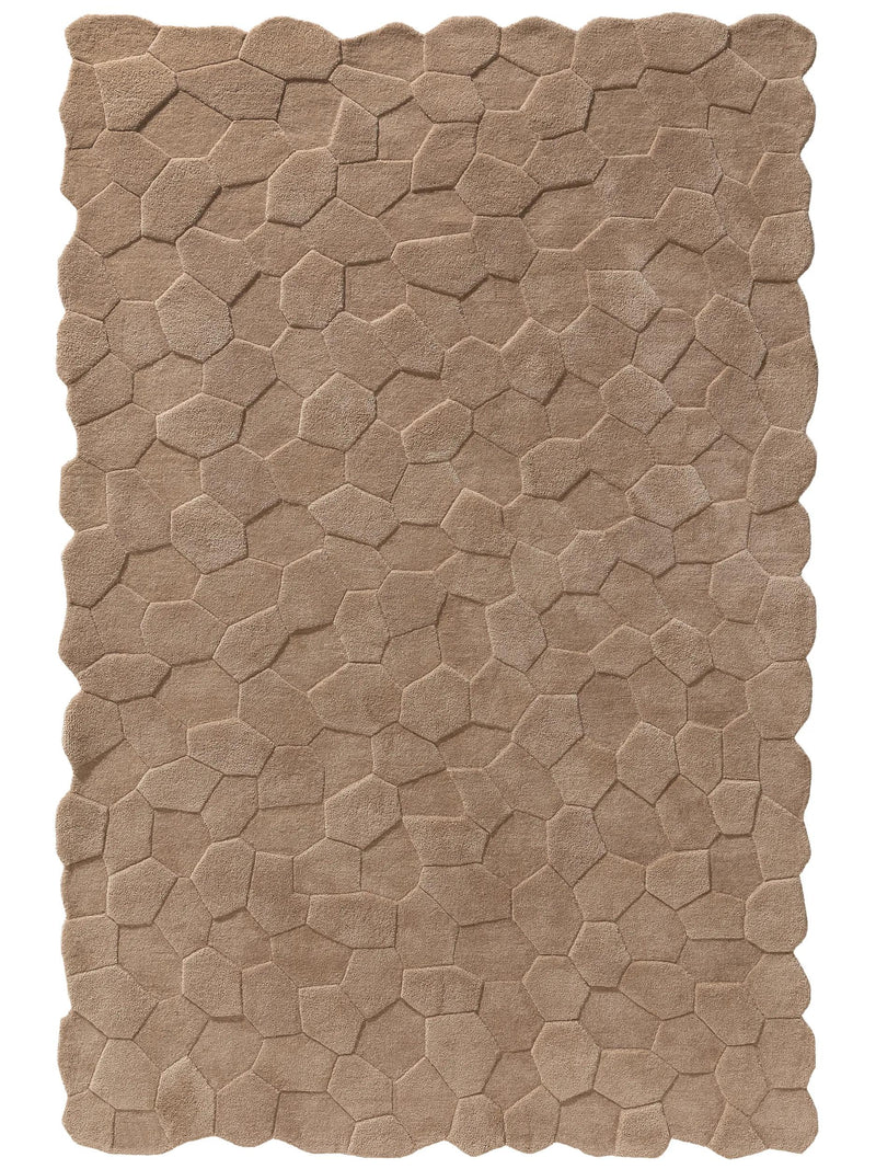Alfombra de lana Camino Beige